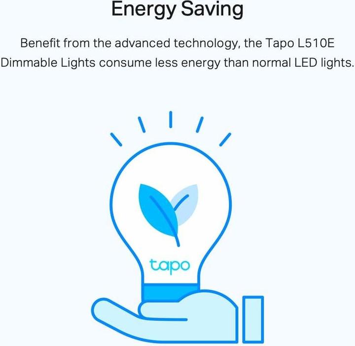 Actual product image TP-Link Tapo L510E (1-pack) (E27, 8.70 W, 806 lm, 1 x, F)
