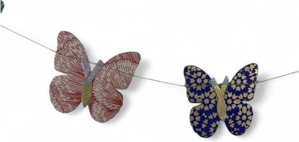 Actual product image sense&purpose Paper garland happy butterfly small