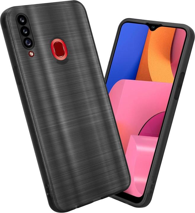 Image du produit Cadorabo Housse pour Samsung Galaxy A20s en TPU brossé Protection appareil photo LM160 Style (Samsung Galaxy A20s)