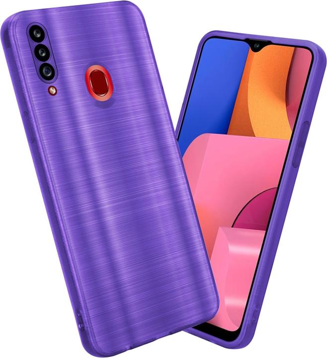 Image du produit Cadorabo Housse pour Samsung Galaxy A20s en TPU brossé Protection appareil photo LM160 Style (Samsung Galaxy A20s)