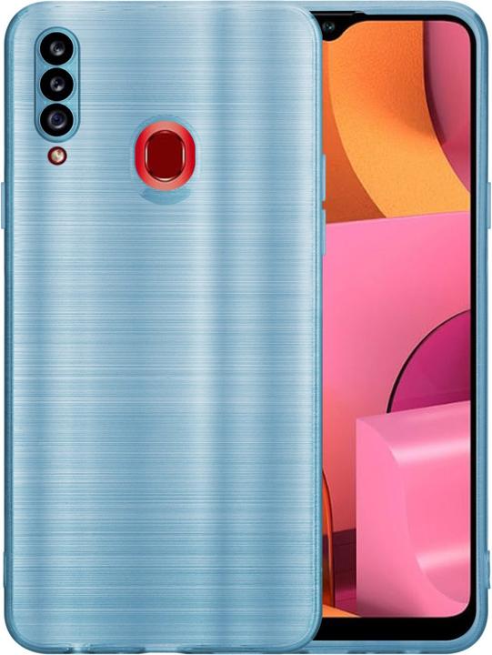 Image du produit Cadorabo Housse pour Samsung Galaxy A20s en TPU brossé Protection appareil photo LM160 Style (Samsung Galaxy A20s)