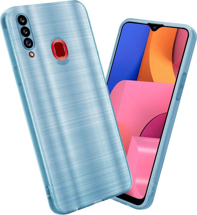 Image du produit Cadorabo Housse pour Samsung Galaxy A20s en TPU brossé Protection appareil photo LM160 Style (Samsung Galaxy A20s)