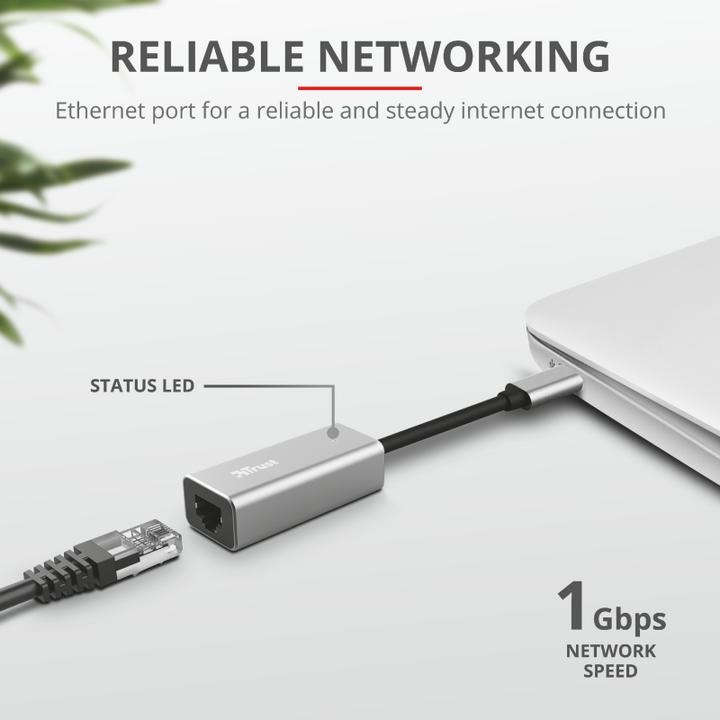 Produktbild Trust Dalyx Verkabelt (USB-C 3.1 Gen 1, RJ45 (1x))