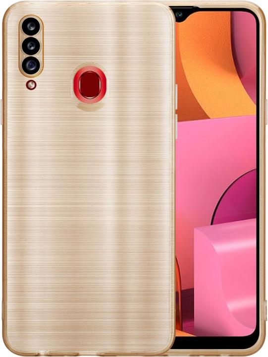 Produktbild Cadorabo Hülle für Samsung Galaxy A20s im TPU Brushed Kameraschutz LM160 Style (Samsung Galaxy A20s)
