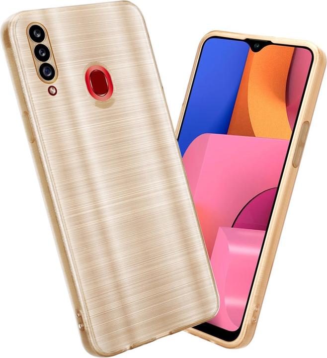 Produktbild Cadorabo Hülle für Samsung Galaxy A20s im TPU Brushed Kameraschutz LM160 Style (Samsung Galaxy A20s)