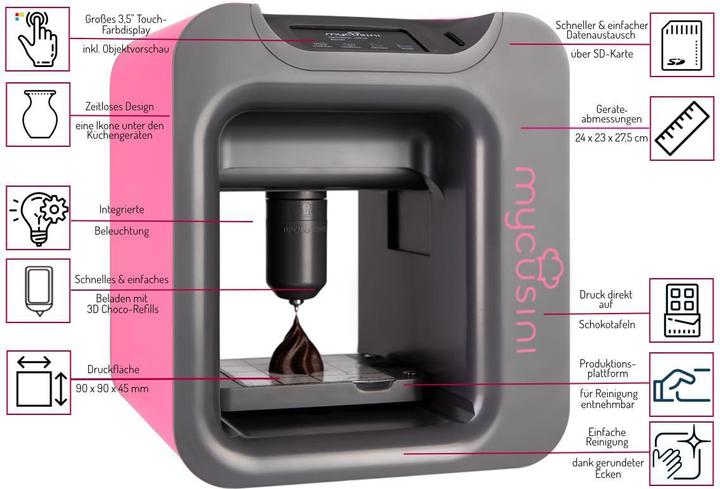 Immagine prodotto Mycusini Stampante 3D cioccolato 2.0 Elegant Grey