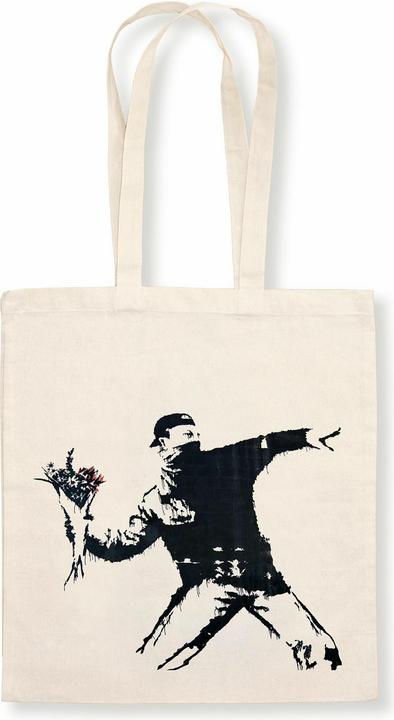 Stofftasche Bansky - Blumenwerfer