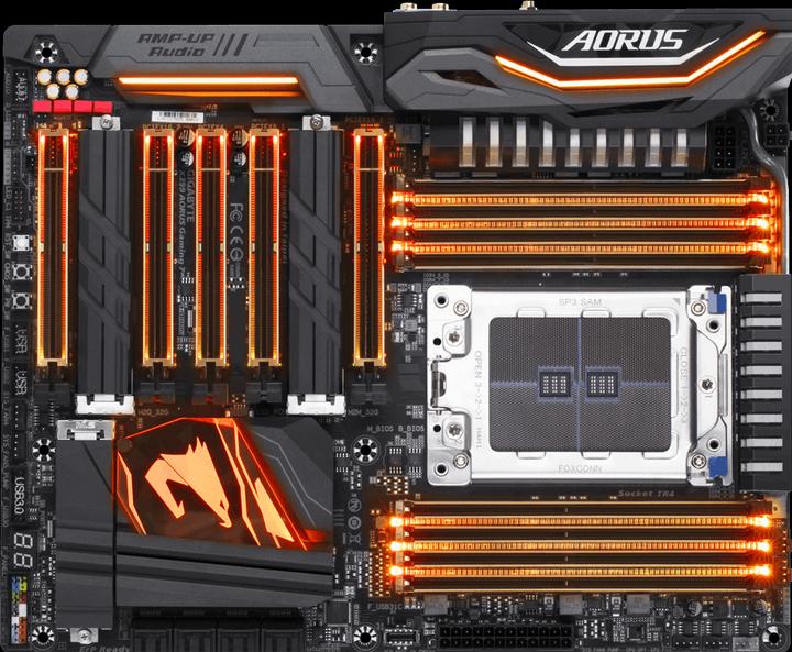 Produktbild Gigabyte AORUS X399 Gaming 7 (TR4, AMD X399, ATX)