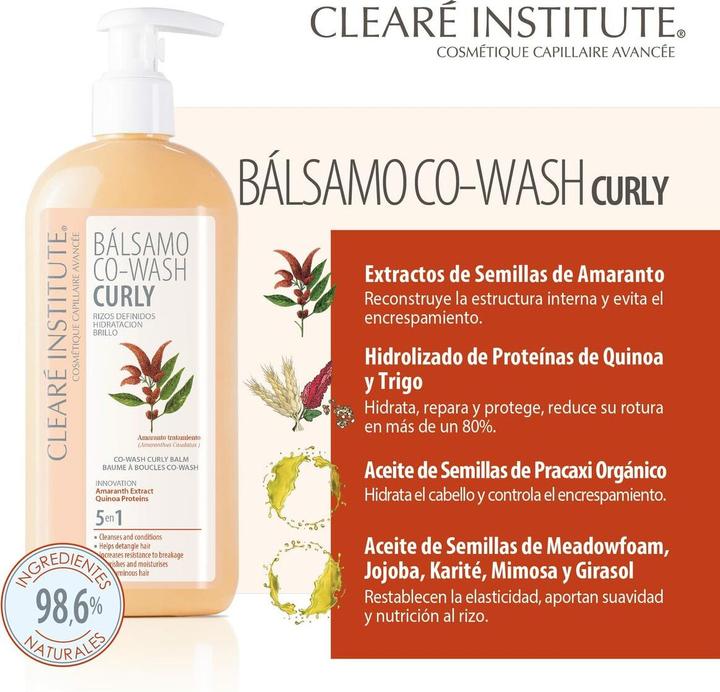 Immagine prodotto Clearé Institute Co-Wash Balsamo per Ricci Definiti Idratazione e Lucentezza 330ml (330 ml)