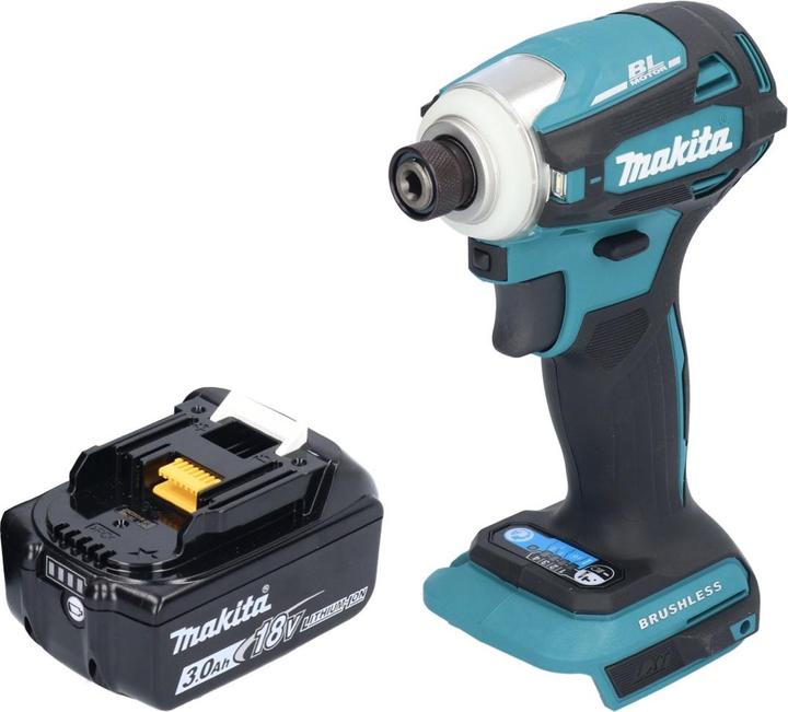 Produktbild Makita DTD 172 F1 Akku Schlagschrauber 18 V 180 Nm 1/4" Brushless + 1x Akku 3,0 Ah - ohne Ladegerät (Akkubetrieb)