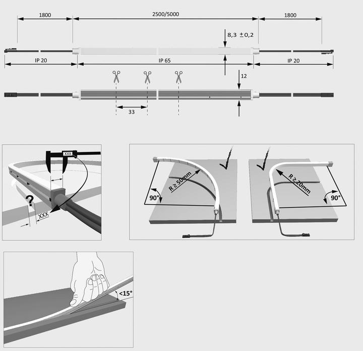 Image du produit Halemeier Bandes de LED Versa Super Plus 12 V (Blanc neutre, 500 cm, Intérieur)