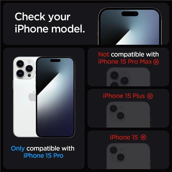 Produktbild Spigen Glas.TR EZ Fit (2 Stück, Apple iPhone 15 Pro)