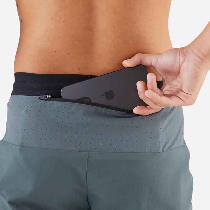 Immagine prodotto Kiprun Laufshorts Herren - Run 500 Dry dunkelgrün/grau (XL)