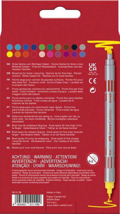 Produktbild Faber-Castell Doppelfasermaler (Multicolor, 20 x)