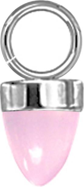 Produktbild Star Piercing Anhänger silber ein Kegel Glas pink (ohne Messing, Glas, Chirurgenstahl 316L)