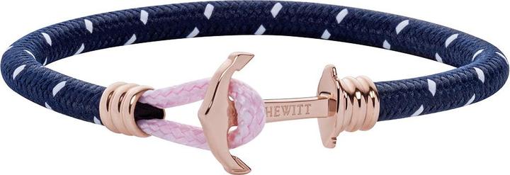 Paul Hewitt Anchor Bracelet Phrep Lite Rose Gold Nylon Navy Blue White Light Pink S (17 cm, Edelstahl, Nylon)