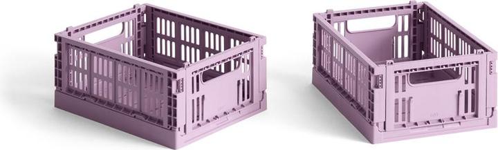 Actual product image HAY Set of 2 Colour Crate Mini - Dusty Rose