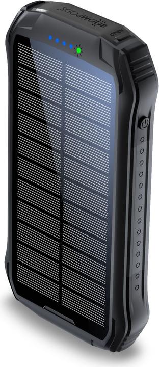 Actual product image Boompods Neutron Solar Powerbank 10.000mAh black (10000 mAh, 37 Wh)