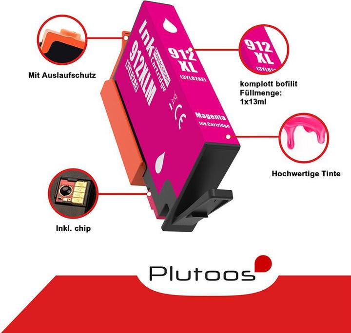 Image du produit Plutoos HP 912XXL HP 912XL Cartouches XXL compatibles (M, C, CF, Y)