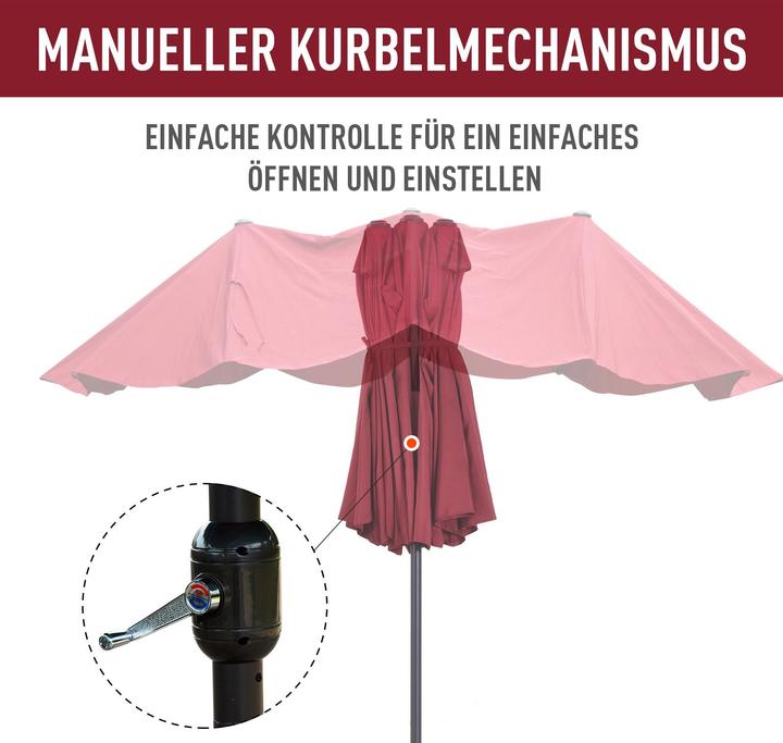 Immagine prodotto Outsunny Ombrellone con manovella (2.70 m)