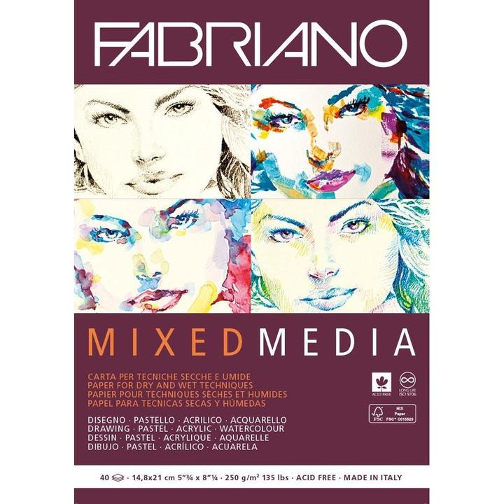 Actual product image Fabriano Painting pad Mixed Media A5, 40 sheets (A5)