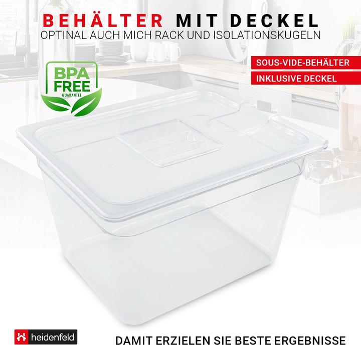 Produktbild Heidenfeld SVS11 Sous Vide Garer Behälter