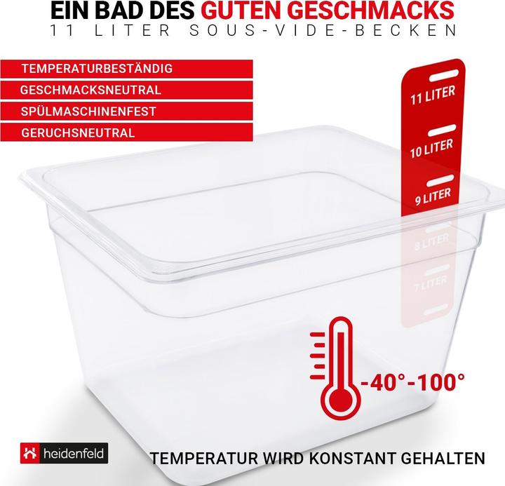 Produktbild Heidenfeld SVS11 Sous Vide Garer Behälter