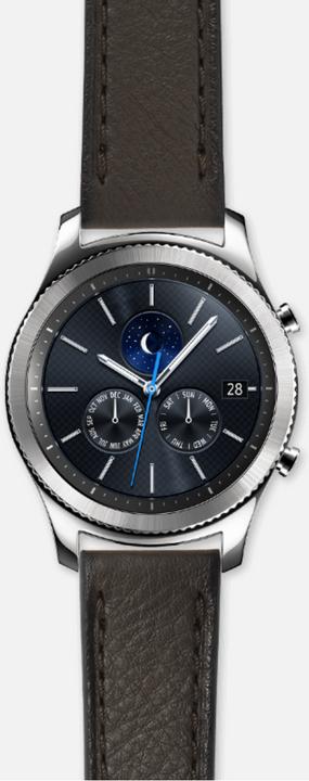 Actual product image Strap Studio Leather Classic Dark Brown (22 mm, Leather, Gear S3 Frontier, Gear S3 Classic)