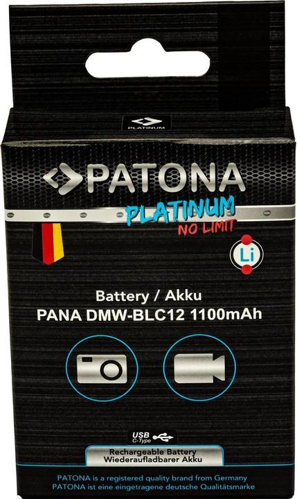 Produktbild Patona Platinum Akku für Panasonic DMW-BLC12 FZ2000 (Akku)