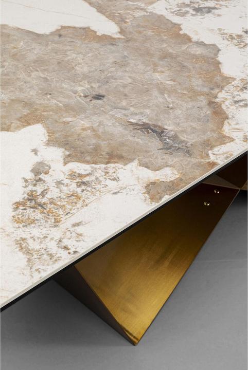 Image du produit Kare Design Table à rallonges Connesso Brass 200(+60)x100cm