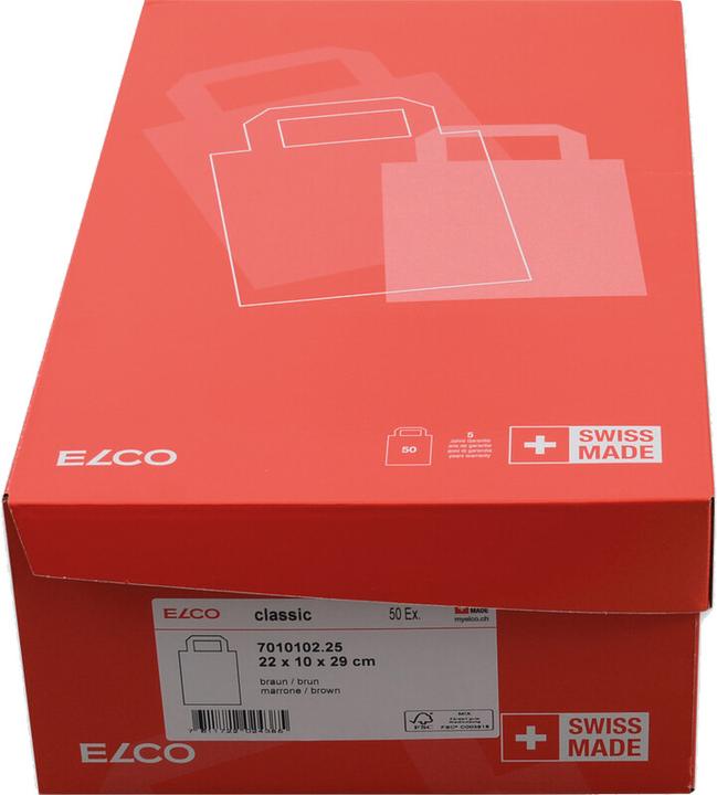 Actual product image Elco Paper carrier bags with flat handle (Gift bag, 50 x)