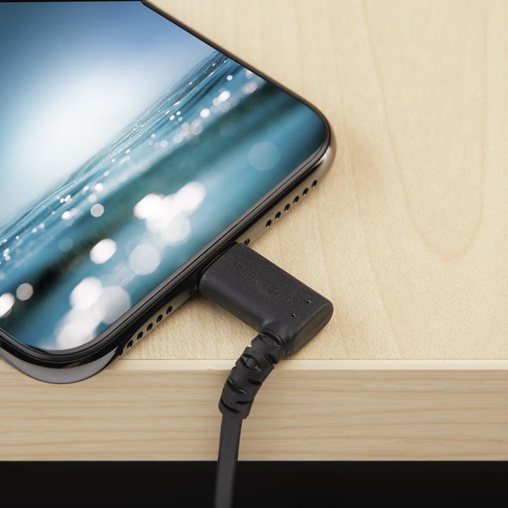 Produktbild StarTech .com RUSBLTMM2MBR 2,0mabgewinkeltes Lightning- auf USB-Kabel (2 m, USB 2.0)