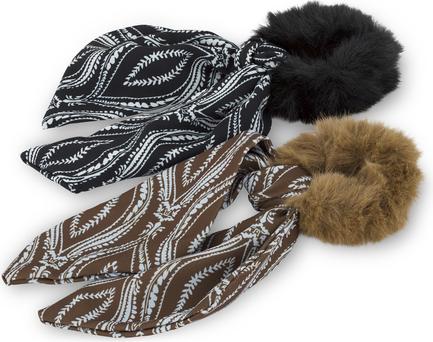 Image du produit Trisa Cheveux - Fausse fourrure Scrunchie, noir marron (Élastiques à cheveux)