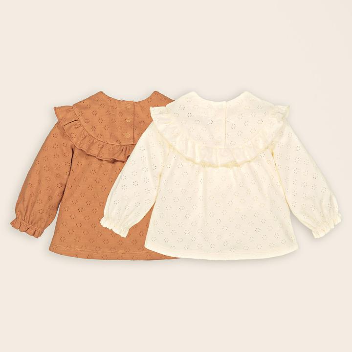 Immagine prodotto La Redoute Collections Confezione da 2 di camicie a maniche lunghe con volant (74)