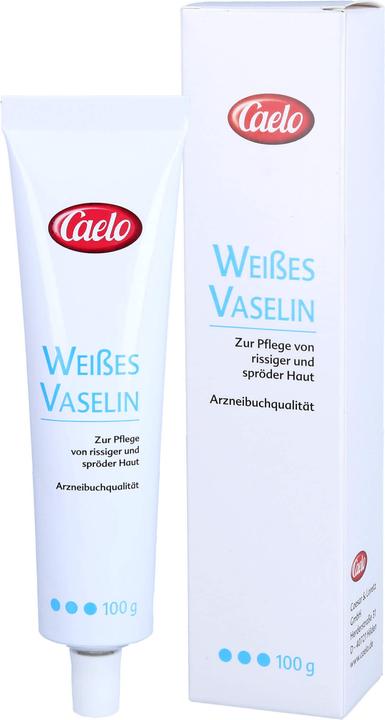 Actual product image Caelo Vaseline white HV pack aluminium tube+box, 100 g ointment (Body cream)