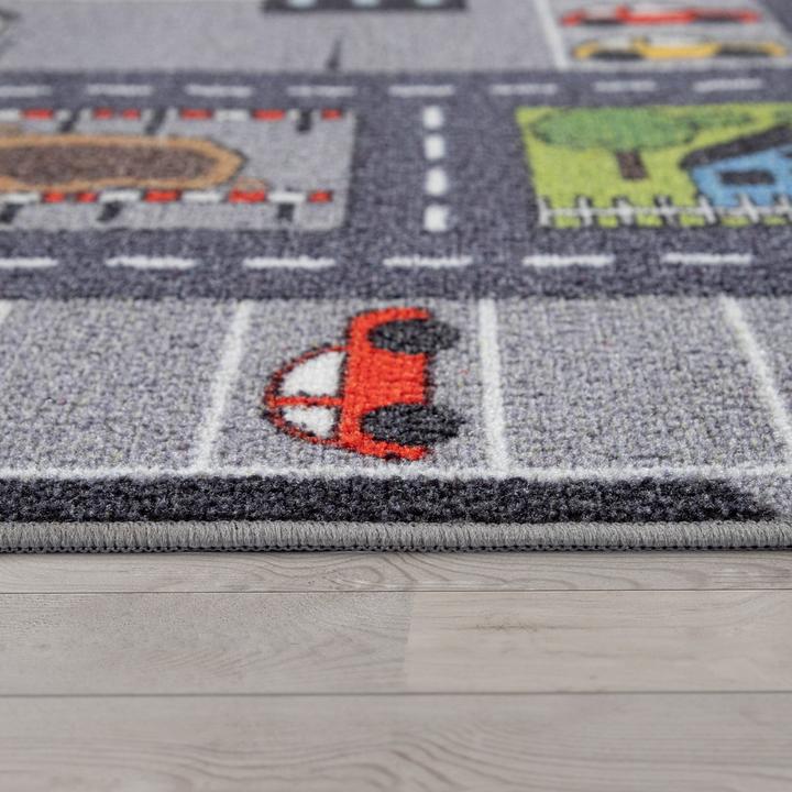 Immagine prodotto Paco Home Tappeto per bambini Tappeto per la camera dei bambini Tappeto per il gioco dell'auto (200 x 200 cm)