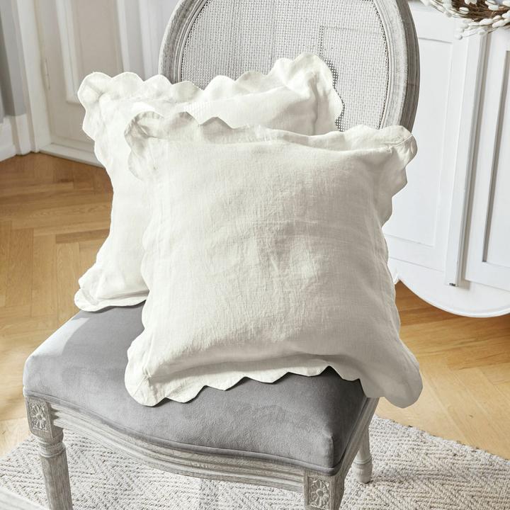 Image du produit Loberon Housse de coussin (set de 2) Fontienne blanc (40 x 40 cm)