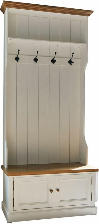 Actual product image Loberon Coat rack Colchester antique white/brown