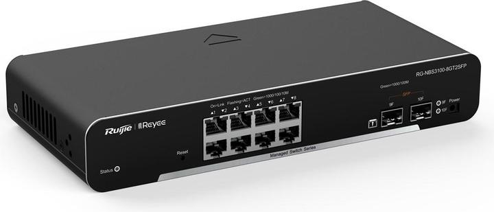 Productafbeelding Ruijie Networks RG-NBS3100-8GT2SFP Netwerkschakelaar Beheerde L2 Gigabit Ethernet (10/100/1000) Voeding o (8 Havens)
