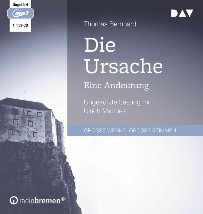 Produktbild Die Ursache. Eine Andeutung (Thomas Bernhard, Ulrich Matthes, Deutsch)