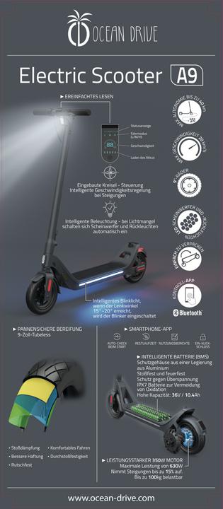 Produktbild Ocean Drive A9 Smart (20 km/h, 40 km, 350 W)