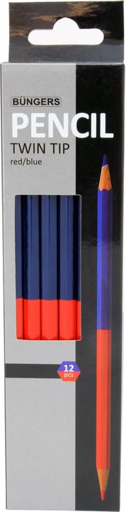 Image du produit Büngers Blyant Duo rød/blblå med 2 spidser (12)