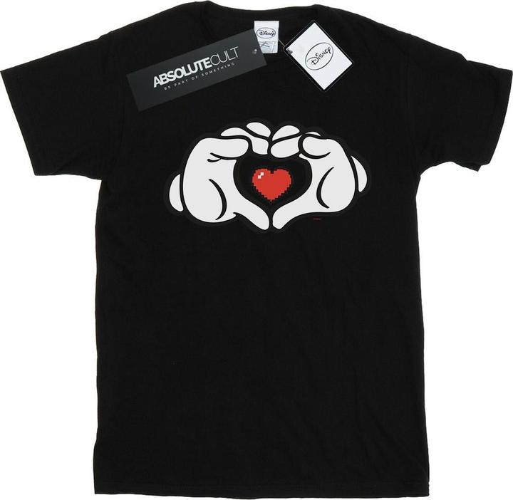 Immagine prodotto Disney Mickey Mouse Heart Hands Maglietta Ampia Donna (S)