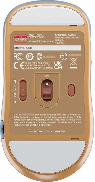 Actual product image CHERRY xtrfy M68 Wireless, Blue (Wireless)