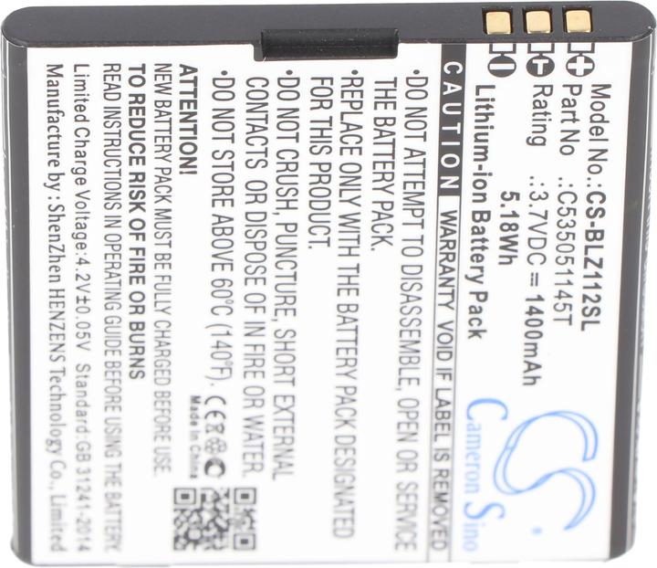 XCell Akku passend für Blu Yezz, Blu YZ1120 Akkutyp C535051145T, 1400mAh 3.7V