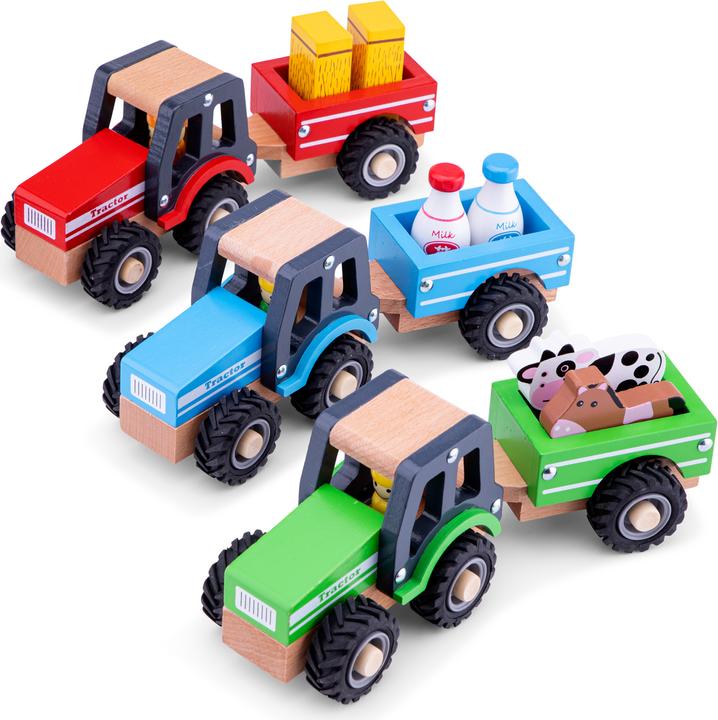 Actual product image New Classic Toys Tractor with trailer - animals