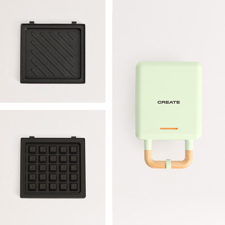 Actual product image Create STONE 2 IN 1 COMPACT - Sandwich and Waffle Iron