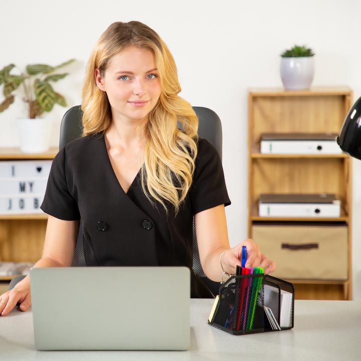 Actual product image Relaxdays Desk Organizer with Note Box