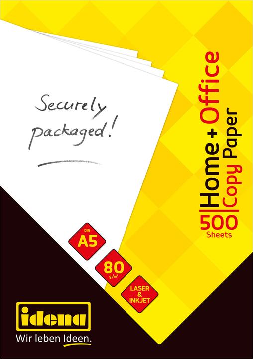 Produktbild Idena Kopierpapier A5 80g weiss 500 Blatt Home (80 g/m², A5)