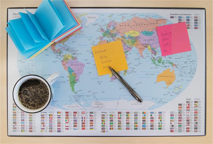 Actual product image Idena Desk pad PP 58,5x38,5cm World map